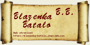 Blaženka Batalo vizit kartica